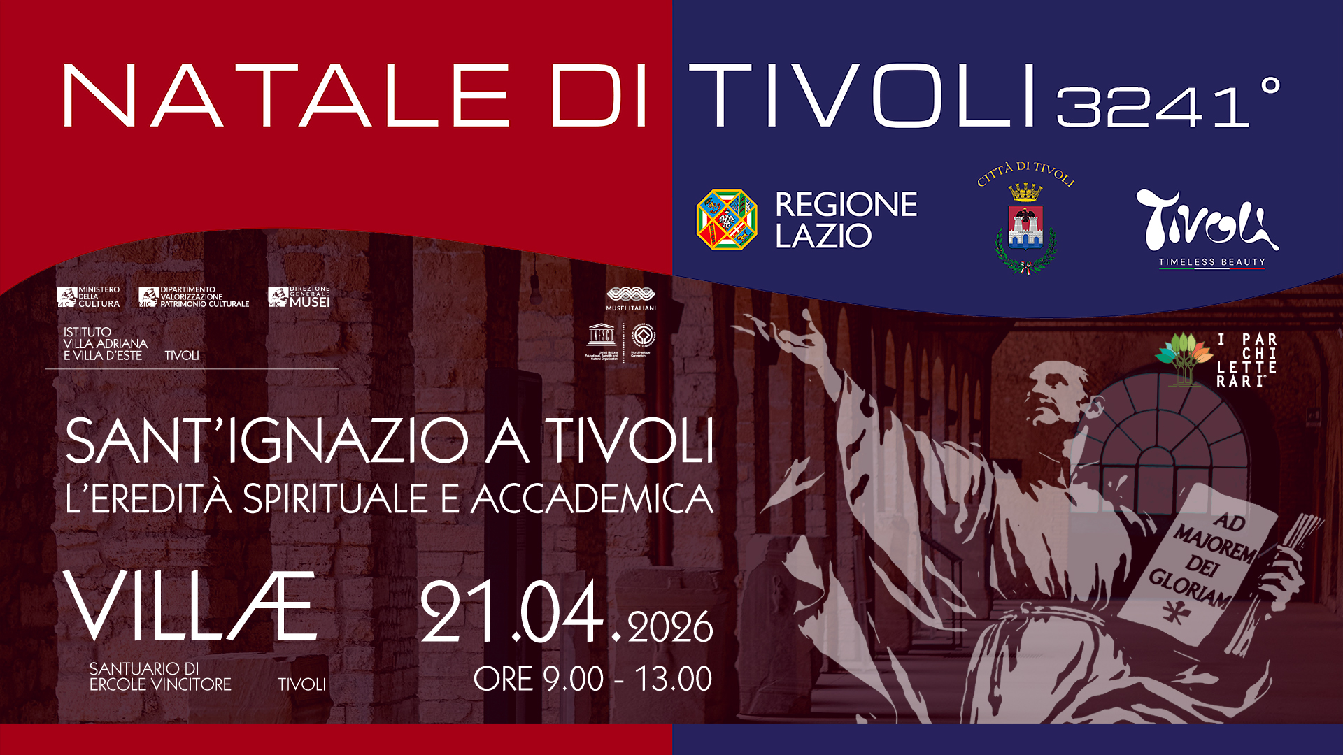 “Sant’Ignazio a Tivoli. L’eredità spirituale e accademica” . Una giornata di studi